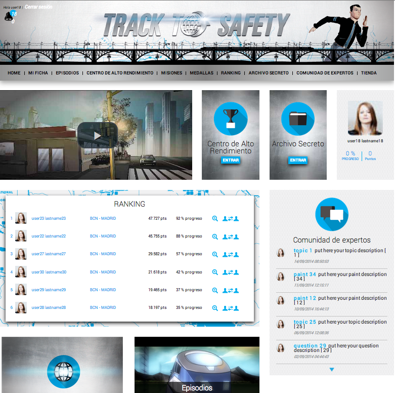Gamificación y Transmedia Storytelling para formación de maquinistas de tren de todo el mundo