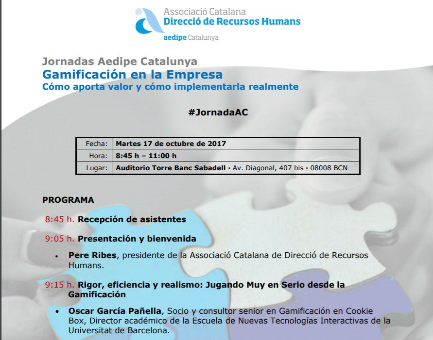 Cookie Box en las Jornadas Aedipe Catalunya (17/10/17)